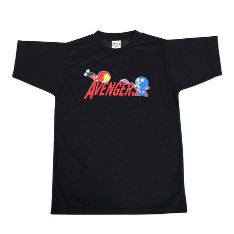 マーベル MARVEL キッズ バスケットボール ウェア UVカット キャラクター ジュニア アベンジャーズ 半袖 Tシャツ DS0212021 吸汗速乾 抗菌防臭 冷感