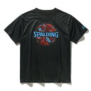 スポルディング(SPALDING)(キッズ)バスケットボールウェア ジュニア Tシャツ アフリカン バティック ボールプリント SJT25053BK