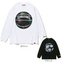 スポルディング（SPALDING）（キッズ）バスケットボールウェア ジュニア ロングスリーブTシャツ ボールプリント SJT23155