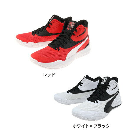 【4/15 24h限定 エントリー＆対象4店舗買い回りで最大P10倍！】プーマ（PUMA）（メンズ） バスケットシューズ バッシュ トリプル ミッド 376451 ミドルカット