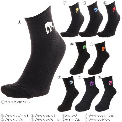 【AKTR】 アクター BASIC MONSTER SOCKS ソックス 522-007021 WHITExBLACK