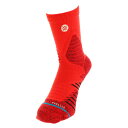 スタンス(STANCE)(メンズ)バスケットボール ソックス ICON HOOPS クォーターソックス A357A20IHQ RED 靴下