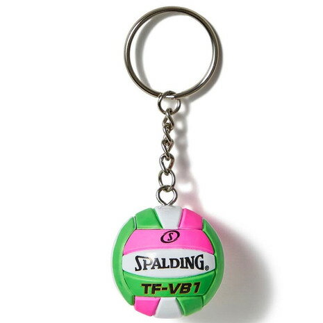 スポルディング(SPALDING)(メンズ、レディース、キッズ)バレーボール キーチェーン ピンク×グリーン 11-009VPG スポルディング(SPALDING)(メンズ、レディース、キッズ)バレーボール キーチェーン ピンク×グリーン 11-009VPG