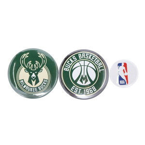 エヌビーエー(NBA)(メンズ、レディース、キッズ)缶バッチセット ミルウォーキー・バックス NBA32722
