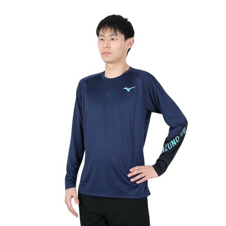 ミズノ(MIZUNO)(メンズ、レディース)バレーボールウェア Basic プラクティスシャツ 長袖 V2MA253314