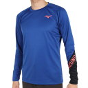 ミズノ(MIZUNO)(メンズ、レディース)バレーボールウェア Basicプラクティスシャツ 長袖 V2MA253325