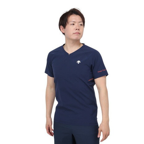 デサント(DESCENTE)(メンズ)バレーボールウェア 半袖バレーボールシャツ DVUWJA50 NV 速乾