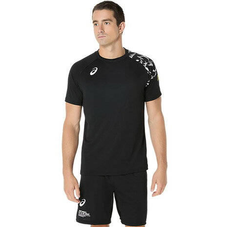 アシックス(ASICS)(メンズ)バレーボールウェア トップライン ファミリー 半袖シャツ 2053A213.001