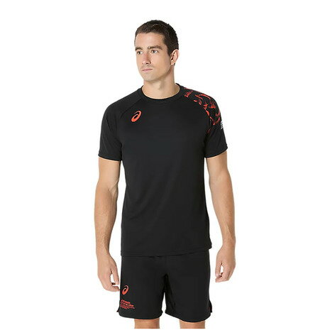 アシックス(ASICS)(メンズ)バレーボールウェア トップライン ファミリー 半袖シャツ 2053A213.002