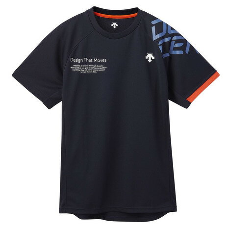 【最大7万ポイントバック!要エントリー&抽選★5/1限定】デサント(DESCENTE)(メンズ)バレーボールウェア 半袖バレーシャツ DV5SHT03U NV00