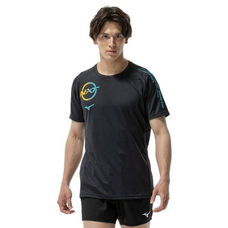 ミズノ(MIZUNO)(メンズ、レディース)バレーボールウェア N-XTプラクティスシャツ 半袖 V2MAC50092