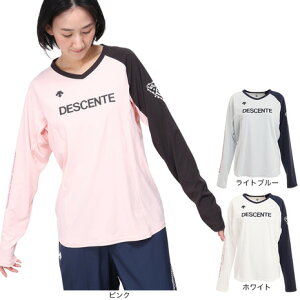 【1/25 24h限定 エントリー＆対象3店舗買い回りで最大P10倍！】デサント（DESCENTE）（レディース） バレーボールウェア 透けにくいプラクテイス長袖Tシャツ DX-B1045XB