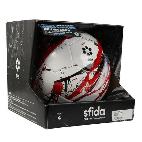 スフィーダ（SFIDA） ジュニア サッカーボール 4号球 ヴァイス ULTIMO 4 SB-21VU04 WHT/RED 4 （キッズ）