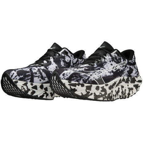 ミズノ（MIZUNO）（メンズ、レディース）ランニングシューズ ウエーブリベリオンプロ ホワイト ブラック J1GC231702 スニーカー トレーニング ジョギングのサムネイル