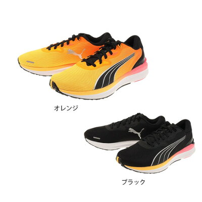 プーマ(PUMA)(メンズ)ランニングシューズ メンズ オレンジ 黒 エレクトリファイ ニトロ 2 オレンジ ブラック 376814 スニーカー