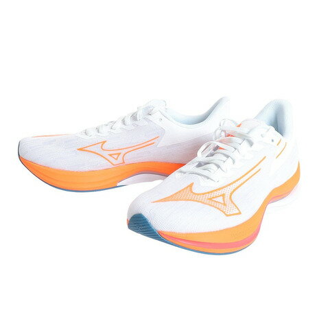 ミズノ（MIZUNO）（メンズ）ランニングシューズ ウエーブリベリオンソニック オレンジ ブラック J1GC233054 スニーカートレーニング ジョギング 部活 マラソンのサムネイル