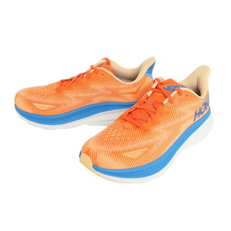 ホカ（HOKA）（メンズ）ランニングシューズ Clifton 9 Wide クリフトン9 ワイド オレンジ 1132210-VOIM スニーカー トレーニング ジョギング