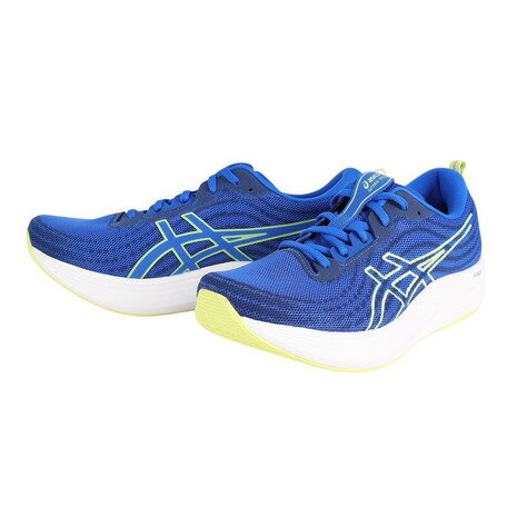 アシックス（ASICS）（メンズ）ランニングシューズ エボライド スピード WIDE ブルー イエロー 1011B613.402 スニーカー トレーニング スポーツ 軽量