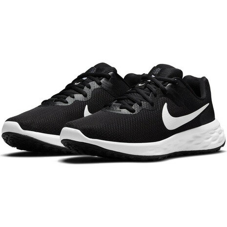 ナイキ（NIKE）（メンズ）レボリューション 6 NN ブラック ホワイト 黒 白 DC3728-003 ランニングシューズ 靴 スポーツ スニーカー ジョギング マラソン 部活