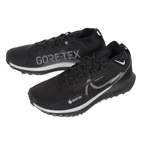 ナイキ（NIKE）（メンズ）ランニングシューズ リアクト ペガサス トレイル 4 GTX ブラック DJ7926-001 スニーカー トレイル 防水 軽量 安定性 雨 雨天