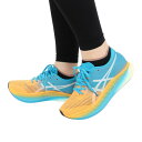 アシックス アシックス（ASICS）（レディース）ランニングシューズ メタ スピード スカイ ブルー オレンジ 1012B069.810 スニーカー トレーニング マラソン 厚底 プレート