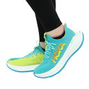 ホカ(HOKA)(レディース)ランニングシューズ カーボン X 3 レギュラー グリーン イエロー 1123193-CEPR スニーカー トレーニング クッショ...