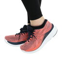 アシックス（ASICS）（レディース）ランニングシューズ グライドライド 3 ピンク ネイビー 1012B180.702 スニーカー トレーニング ジョグ ロード クッション