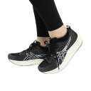 アシックス（ASICS）（レディース）ランニングシューズ エボライド スピード ワイド ブラック 1012B433.001 スニーカー ジョグ トレーニング ウォーキング