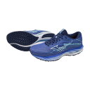 ミズノ(MIZUNO)(レディース)ランニング シューズ ウェーブ ライダー 27 ブルー ホワイト J1GD230325 スニーカー ジョギング クッション性...