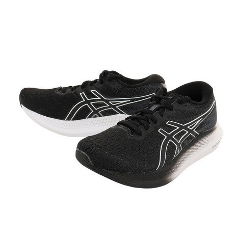 アシックス（ASICS）（レディース）ランニングシューズ エボライド 3 ワイド ブラック ホワイト 1012B185.001 スニーカー ジョギング 幅広 駅伝 部活 マラソン