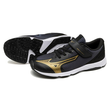 ミズノ（MIZUNO）（キッズ）ジュニアスポーツシューズ ベルクロ ベルト付き スニーカー スピードスタッ..