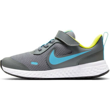 ナイキ(NIKE) ジュニアスポーツシューズ レボリューション 5 BQ5672-019 ベルクロ ベルト付き スニーカー (キッズ)
