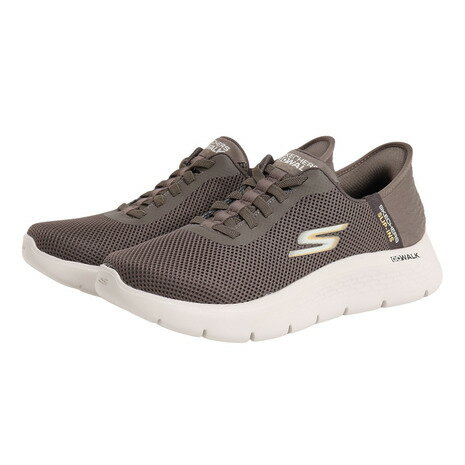 スケッチャーズ（SKECHERS）（メンズ）スニーカー ゴーウォーク フレックス ハンズ アップ スリップインズ 216496-BRN 洗濯機洗い可