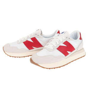 【10/5 24h限定 エントリー＆対象3店舗買い回りで最大P10倍！】ニューバランス（new balance）（メンズ、レディース）スニーカー 237 赤 レッド MS237RGD ビックロゴ 厚底 リンクコーデ カジュアルシューズ 通勤 通学