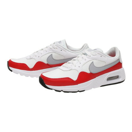 ナイキ（NIKE） エアマックス AIR MAX SC ホワイト レッド 白 赤 CW4555-107 スニーカー スポーツシューズ 通学 学生 カジュアル ランニング （メンズ）