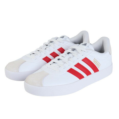 【20%OFFクーポン対象!12/11まで】アディダス(adidas)(メンズ)スニーカー VLコート3.0 ホワイト レッド IF4464 カジュアル スポー...