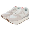 ニューバランス new balance レディース スニーカー 574+ WL574ZQDB WL574 ZQD B 厚底 グレー ベージュ