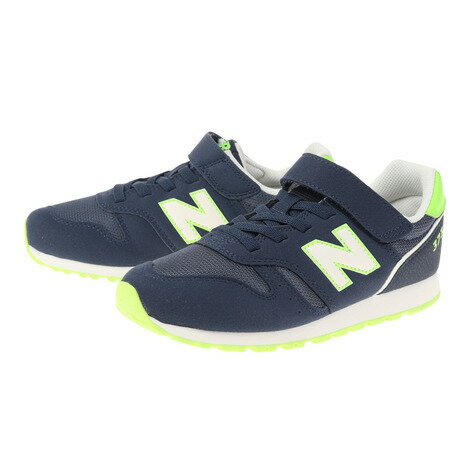 ニューバランス（new balance）（キッズ）ジュニア スニーカー 373 YV373 XS2 M ネイビー スポーツ シューズ ベルクロ マジックテープ クッション 登校 運動靴