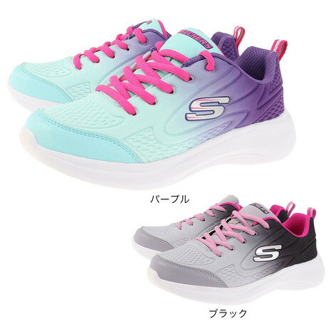 スケッチャーズ SKECHERS キッズ スニーカー ジュニア 紫 黒 セレクタースパイラルプリズム SELECTORS SWIRL PRISM パープル ブラック 302475L