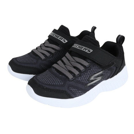 スケッチャーズ（SKECHERS）（キッズ）ジュニア スニーカー スナップ スプリンツ ウルトラボルト ブラック 97546L-BKCC スポーツシューズ ベルクロ スリッポン