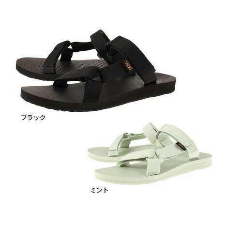 テバ（Teva） ユニバーサル スライド ブラック テバ グリーン 1124230 ストラップサンダル ビーチ スポーツ アウトドア レジャー 海 カジュアル （レディース）