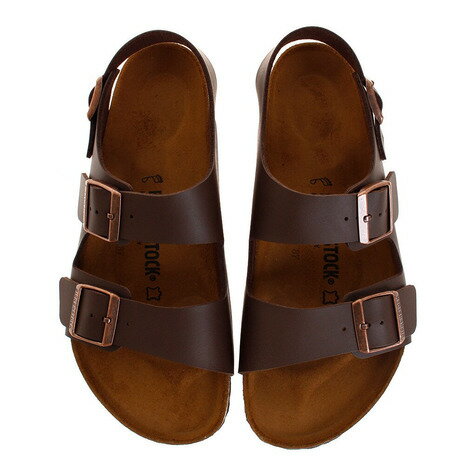 【10％オフクーポン 9/8まで】ビルケンシュトック（BIRKENSTOCK） サンダル ぺたんこ ストラップサンダル ミラノ 34701 DBRN ブラウン 茶色 （メンズ、レディース）