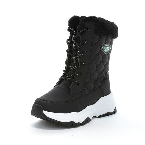 Boots - ムーンスター（MoonStar）（キッズ）ジュニアボアブーツ ガールズ スノトレ スノーシューズ NM WPJ 031 ブラック13662886