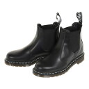 ドクターマーチン（Dr.MARTENS）（メンズ、レディース）チェルシーブーツ 2976 WHITE STITCH ブラック 26257001 シューズ サイドゴア ホワイトステッチ