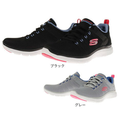 【SOY受賞記念1/30 9:59までエントリーでP4倍】スケッチャーズ（SKECHERS）（レディース） フレックス アピール 4 エレガント FLEX APPEAL 4 ELEGANT WAY ブラック グレー 149580 レディース シューズ