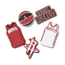 クロックス(crocs)(メンズ、レディース、キッズ)ジビッツ チャーム NBA ヒューストン ロケッツ 5個入 10011808