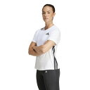 アディダス(adidas)(レディース)トレイン エッセンシャルズ スリーストライプス ワークアウト半袖Tシャツ KUC81-JH1393