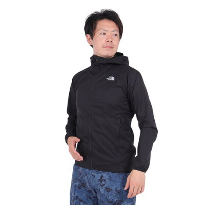 ザ・ノース・フェイス(THE NORTH FACE)(メンズ)軽量 防風 フルジップパーカー スワローテイルベントフーディ NP22280 K