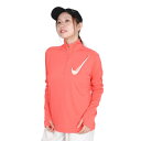 ナイキ(NIKE)(レディース)ドライフィット スウッシュ ハーフジップ ランニング ミッドレイヤー 長袖シャツ HJ2226-814