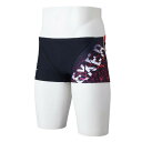 ミズノ(MIZUNO)(メンズ)競泳水着 メンズ 水泳 競泳練習用 ショートスパッツ N2MBB58196 ブラック レッド